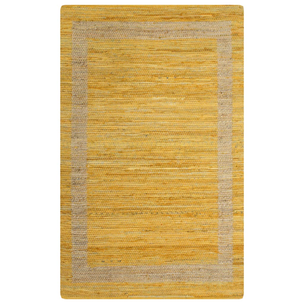 Tappeto Artigianale in Juta Giallo 160x230 cm  cod mxl 68915