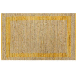 Tappeto Artigianale in Juta Giallo 160x230 cm 133733