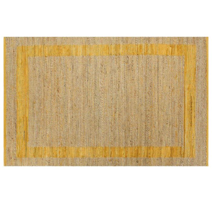 Tappeto Artigianale in Juta Giallo 160x230 cm 133733