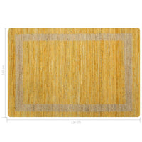 Tappeto Artigianale in Juta Giallo 160x230 cm  cod mxl 68915