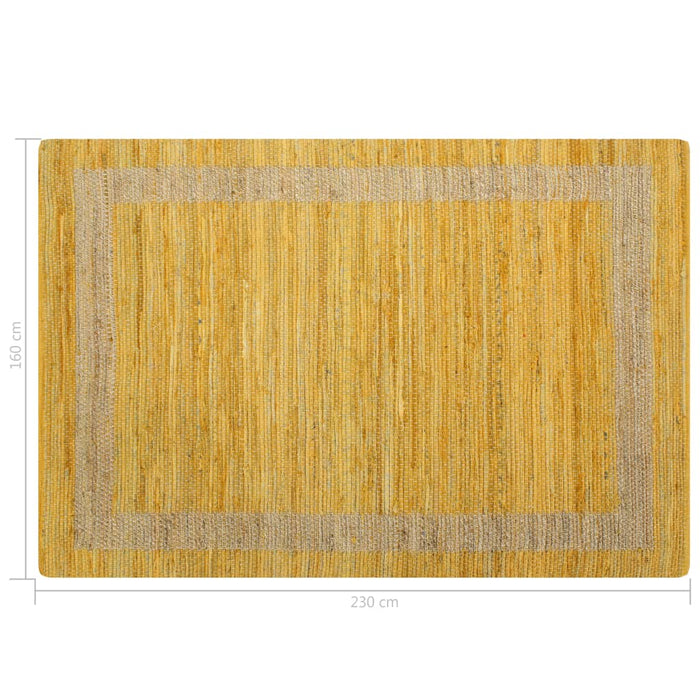 Tappeto Artigianale in Juta Giallo 160x230 cm  cod mxl 68915