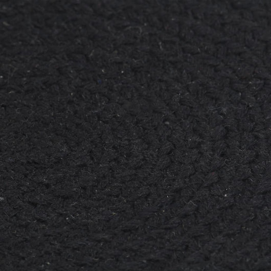 Tovagliette 4 pz Nero Neutro 38 cm Rotonde in Cotone 133844
