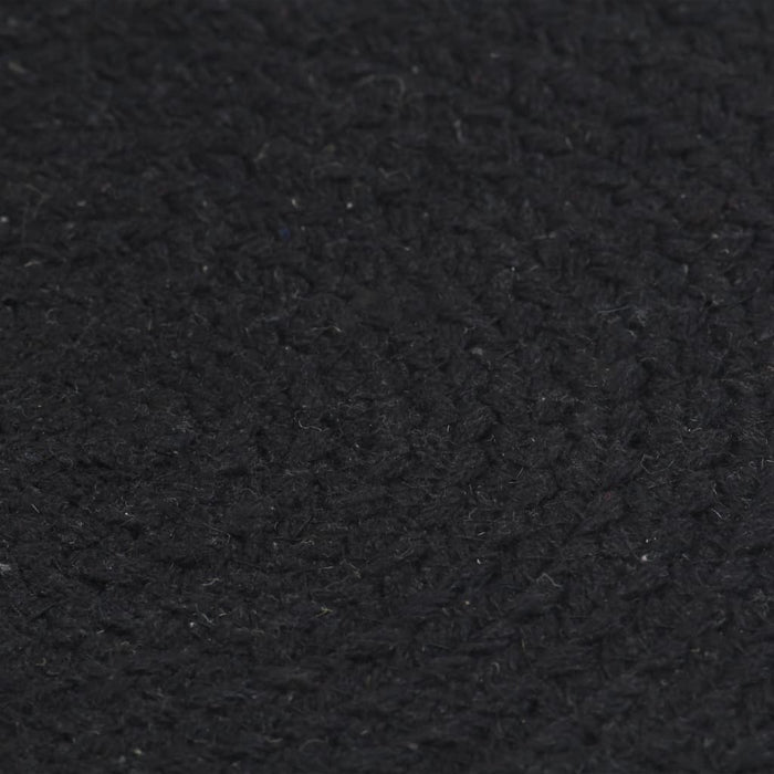 Tovagliette 4 pz Nero Neutro 38 cm Rotonde in Cotone 133844