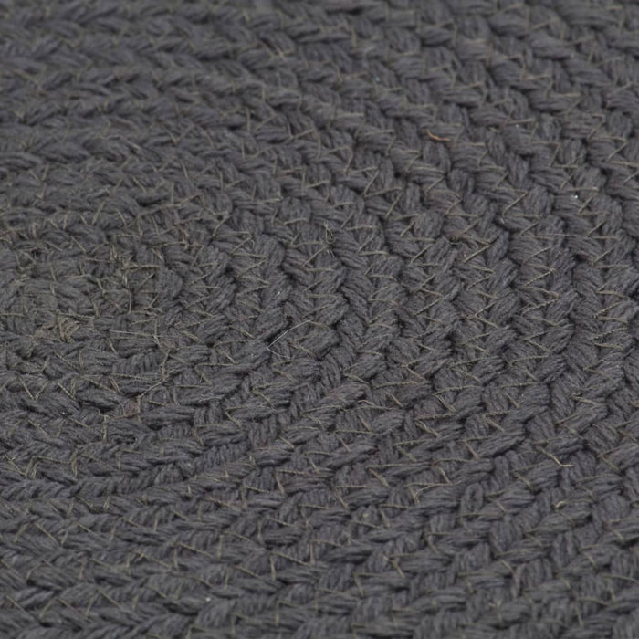 Tovagliette 6 pz Grigio Scuro Neutro 38 cm Rotonde in Cotone  cod mxl 71244