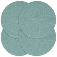 Tovagliette 4 pz Verde Neutro 38 cm Rotonde in Cotone  cod mxl 65445