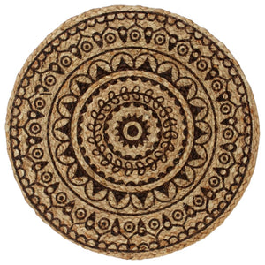 Tovagliette 6 pz Marrone Scuro 38 cm Rotonde in Juta 133873