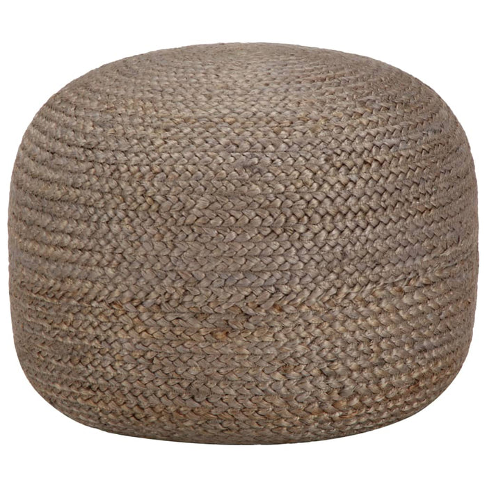Pouf Lavorato a Mano Grigio Chiaro 45x30 cm in Juta cod mxl 67700