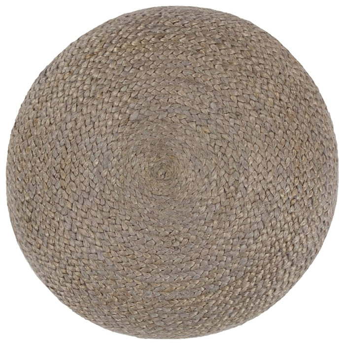 Pouf Lavorato a Mano Grigio Chiaro 45x30 cm in Juta 248081