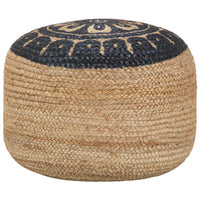 Pouf Lavorato a Mano Blu 45x30 cm in Juta cod mxl 78678