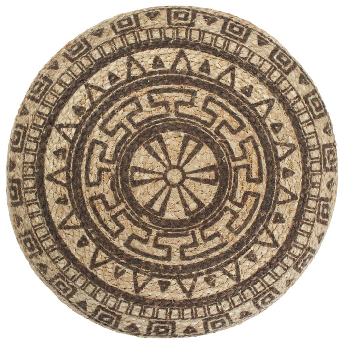 Pouf Lavorato a Mano Marrone 45x30 cm in Juta 248088