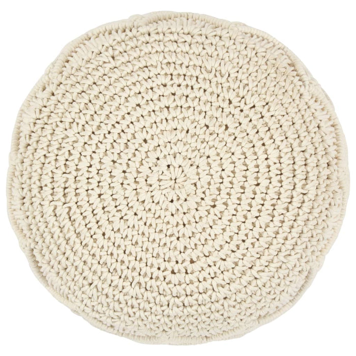 Pouf Lavorato a Mano in Macramé 45x30 cm in Cotone 248089