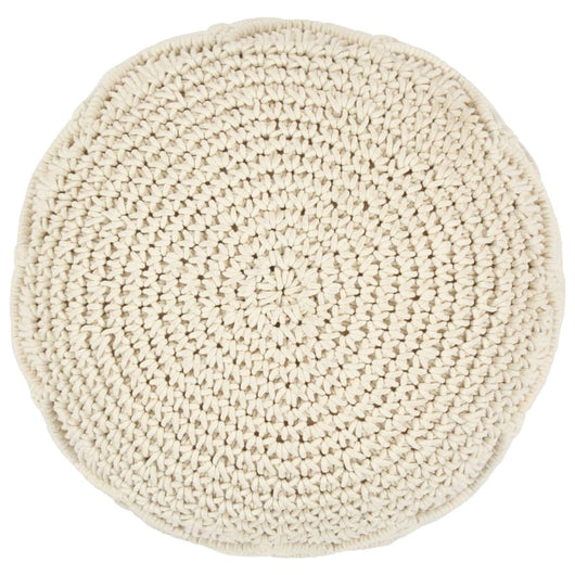 Pouf Lavorato a Mano in MacramÃ© 45x30 cm in Cotone cod mxl 94555
