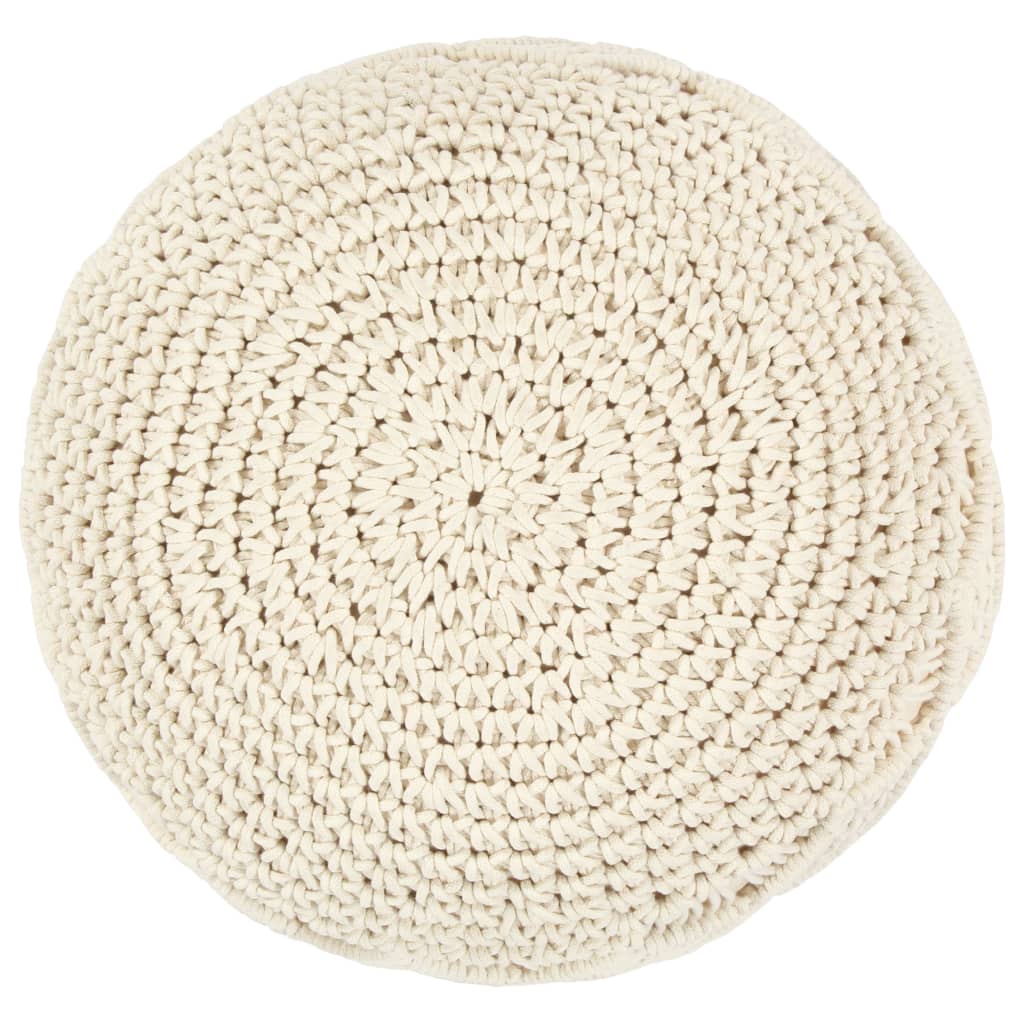 Pouf Lavorato a Mano in Macramé 45x30 cm in Cotone 248090
