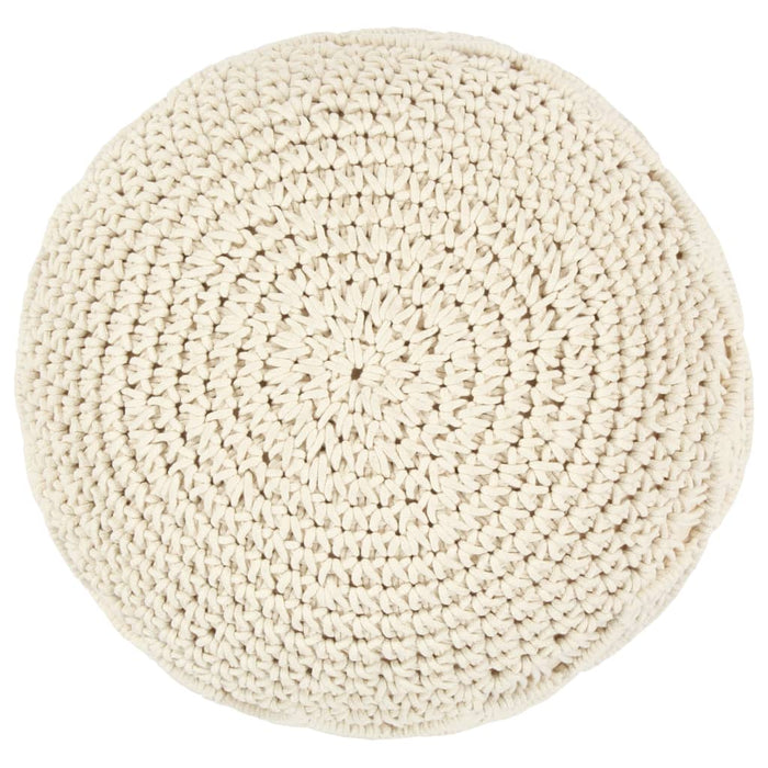 Pouf Lavorato a Mano in Macramé 45x30 cm in Cotone 248090