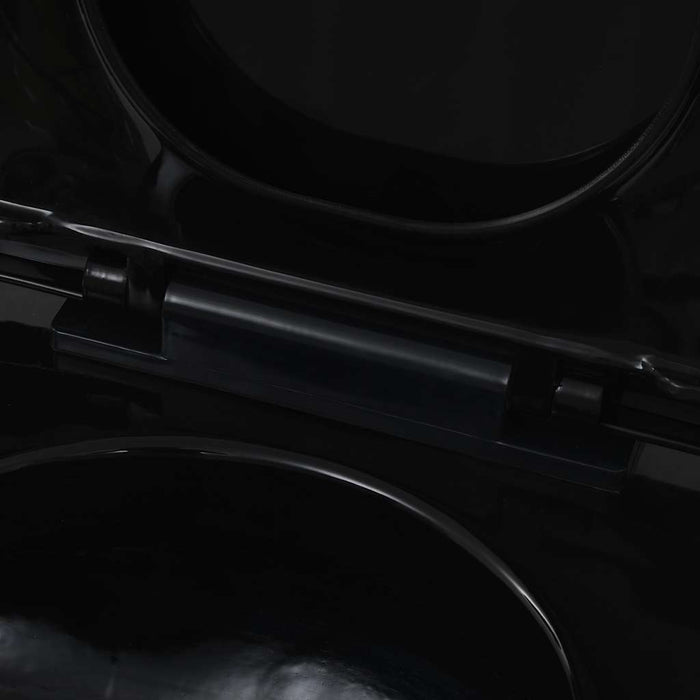 WC a Muro con Sciacquone Nascosto in Ceramica Nera