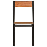 Sedie da Pranzo 6 pz in Legno Massello di Acacia