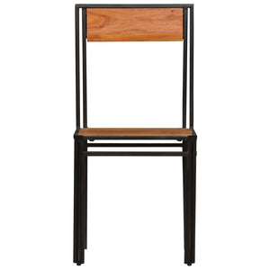 Sedie da Pranzo 6 pz in Legno Massello di Acacia