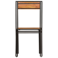 Sedie da Pranzo 6 pz in Legno Massello di Acacia