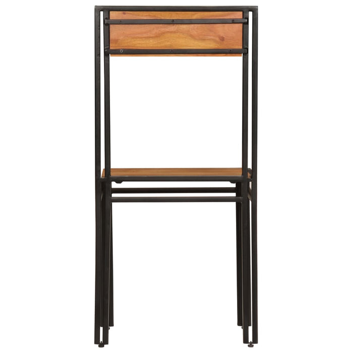 Sedie da Pranzo 6 pz in Legno Massello di Acacia