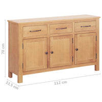 Credenza Marrone 112 x 33.5 x 70 cm Legno di quercia massiccio 247598