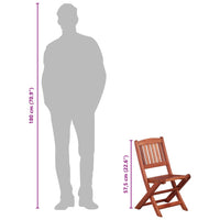 Sedie da Pranzo per Bambini 2 pz in Legno Massello di Eucalipto 45583