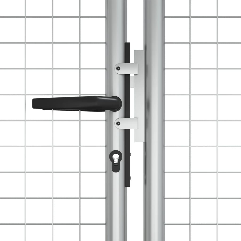 Cancello per Giardino in Acciaio Zincato 415x175cm Argento cod mxl 41343