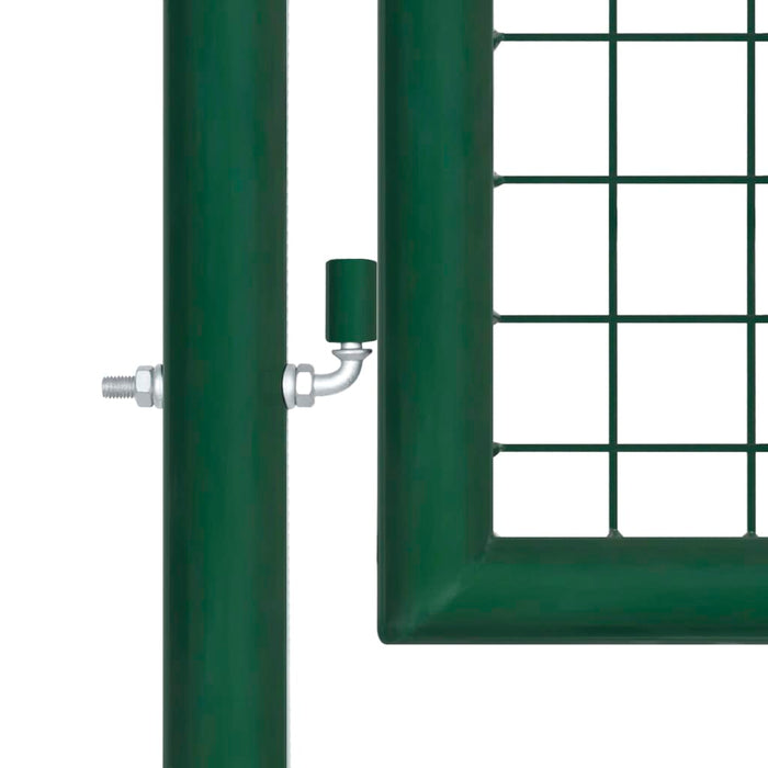 Cancello di Recinzione in Acciaio 350x75 cm Verde 144304