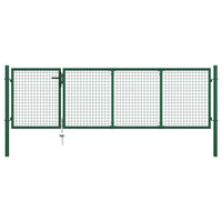 Cancello di Recinzione in Acciaio 350x100 cm Verde cod mxl 41195