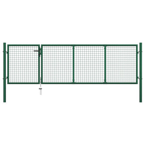 Cancello di Recinzione in Acciaio 350x100 cm Verde cod mxl 41195