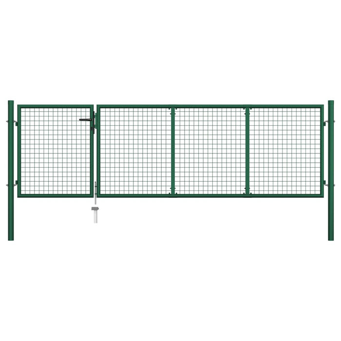 Cancello di Recinzione in Acciaio 350x100 cm Verde cod mxl 41195