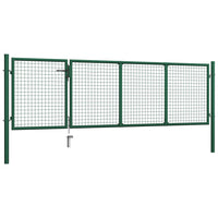 Cancello di Recinzione in Acciaio 350x100 cm Verde cod mxl 41195