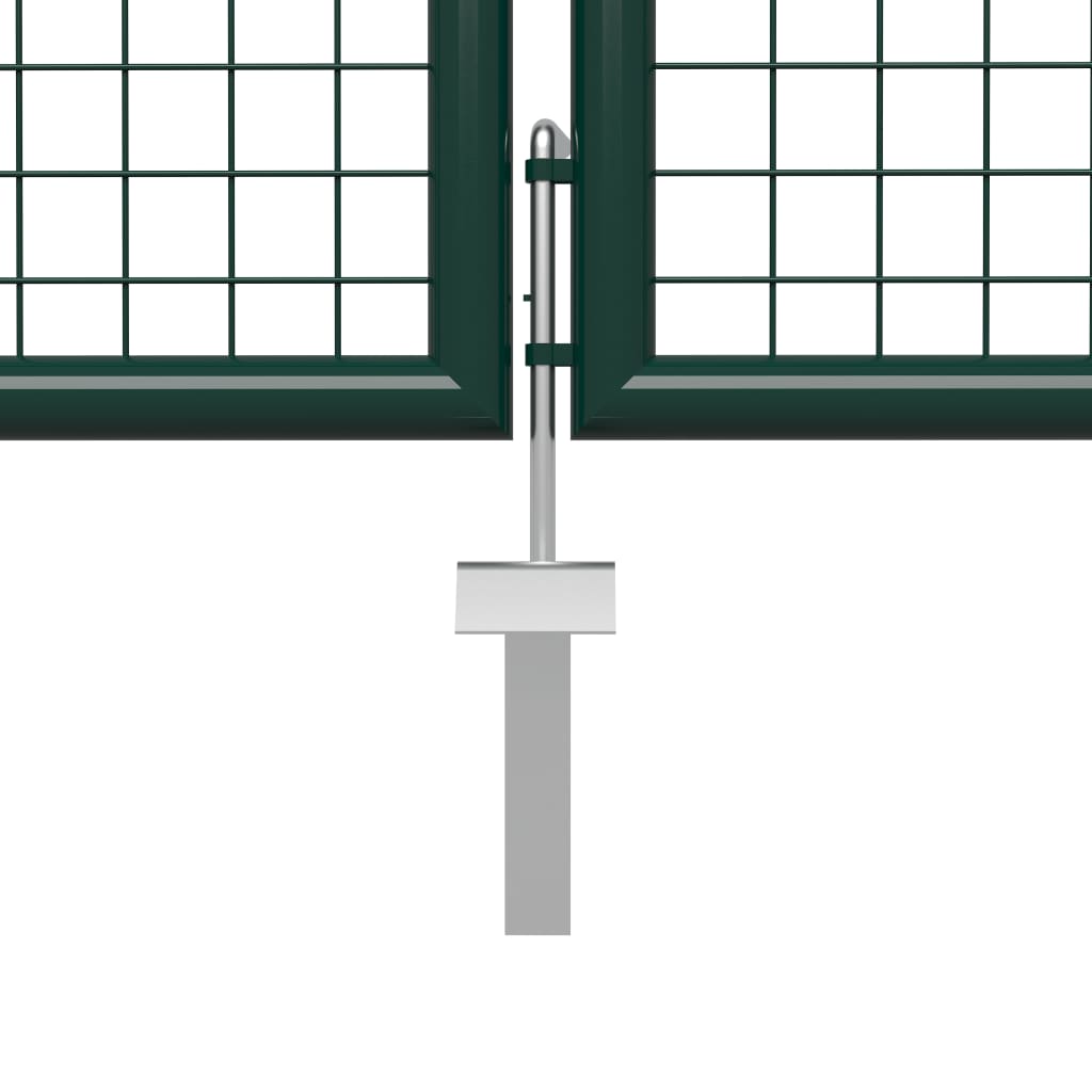 Cancello per Giardino in Acciaio 500x150 cm Verde