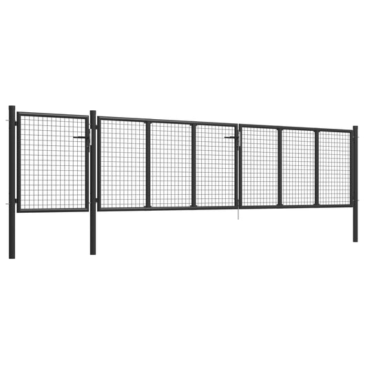 Cancello per Giardino in Acciaio 500x75 cm Antracite 144334