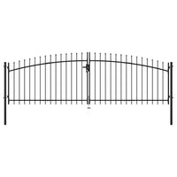 Cancello Doppio con Punte a Lancia 400x150 cm cod mxl 52313