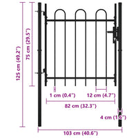 Cancello Modulare Singolo Arcuato 100 x 75 cm 144361
