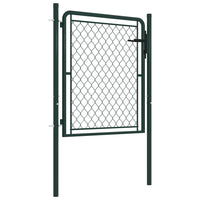 Cancello per Giardino in Acciaio 100x100 cm Verde 144403