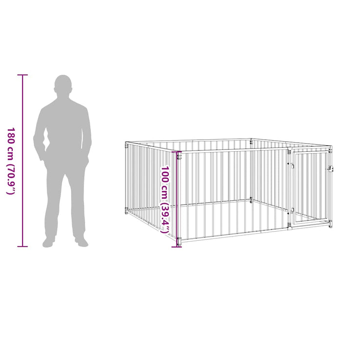 Canile da Esterno 200x200x100 cm 144489