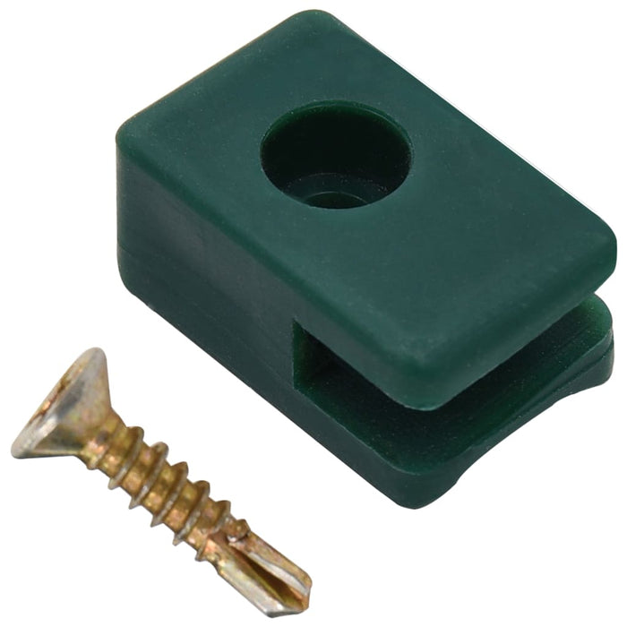 Supporto per Fili Recinzioni da Giardino con Vite 100 Set Verde 144507