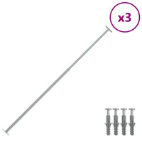 Barre di Sicurezza per Finestra Regolabili 3 pz 710-1200 mm 144516