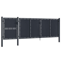 Cancello per Giardino in Metallo 4x1,75 m Antracite 144549