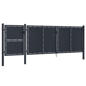 Cancello per Giardino in Metallo 4x1,75 m Antracite 144549