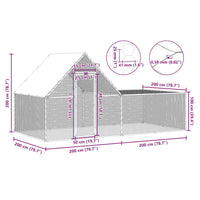 Pollaio 4x2x2 m in Acciaio Zincato 144556