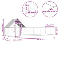 Pollaio 6x2x2 m in Acciaio Zincato cod mxl 41712