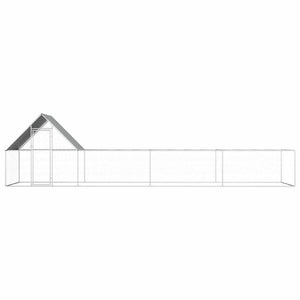 Pollaio 8 x 2 x 2 m con tetto in acciaio zincato resistente all'acqua 02_0001720