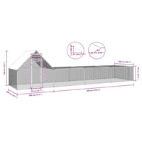 Pollaio 8x2x2 m in Acciaio Zincato 144558