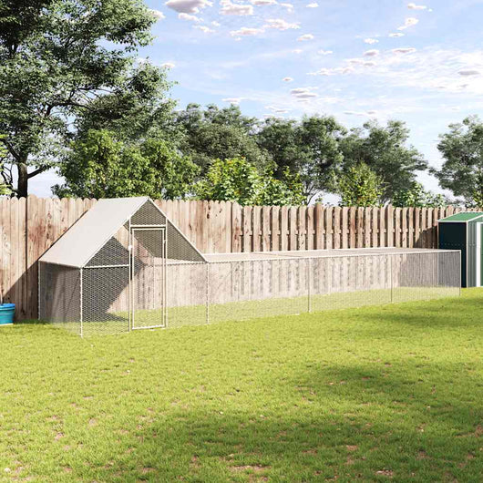 Pollaio 8x2x2 m in Acciaio Zincato 144558