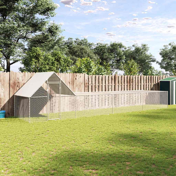 Pollaio 8x2x2 m in Acciaio Zincato 144558