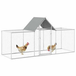 Pollaio 3x1x1,5 m in Acciaio Zincato 144559