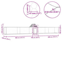 Pollaio 9x1x1,5 m in Acciaio Zincato