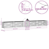 Pollaio 9x1x1,5 m in Acciaio Zincato 144561